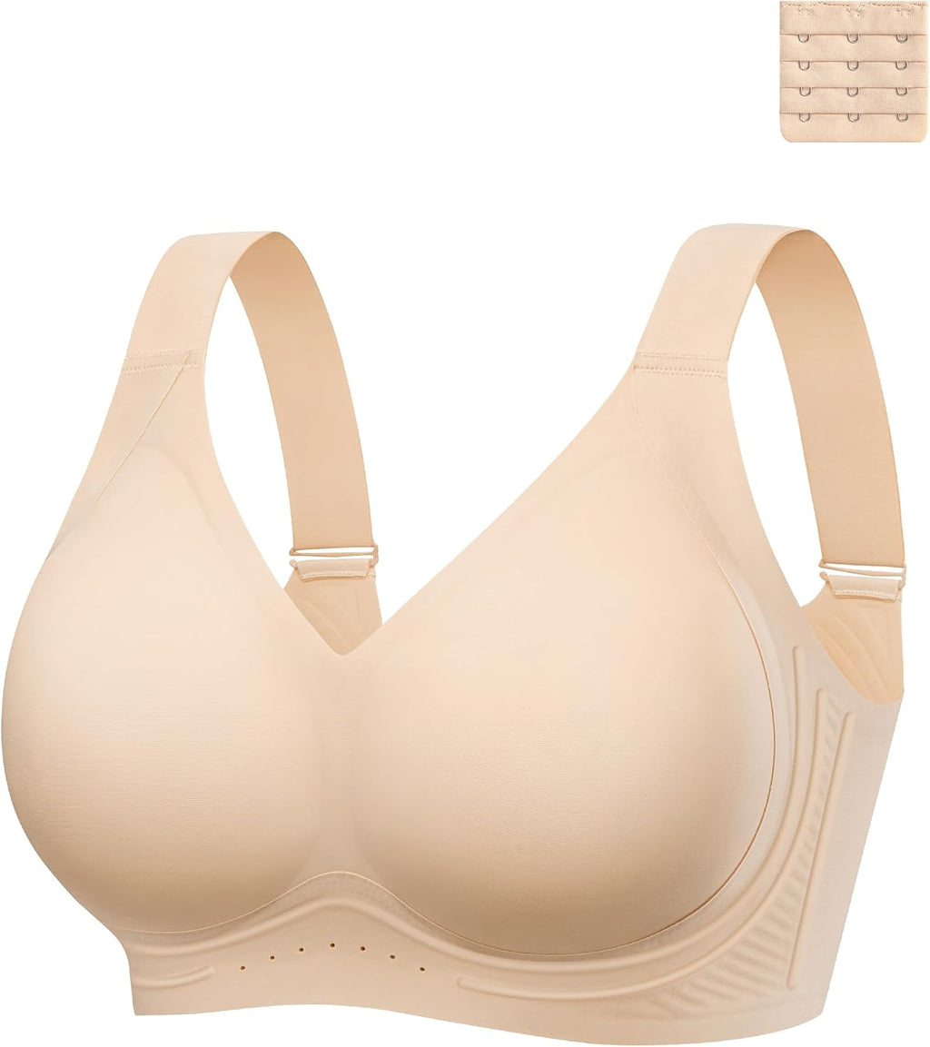 Angelhood Jelly Bras for Women Wireless Plus Size Push Up Support Bralette