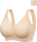 Angelhood Jelly Bras for Women Wireless Plus Size Push Up Support Bralette