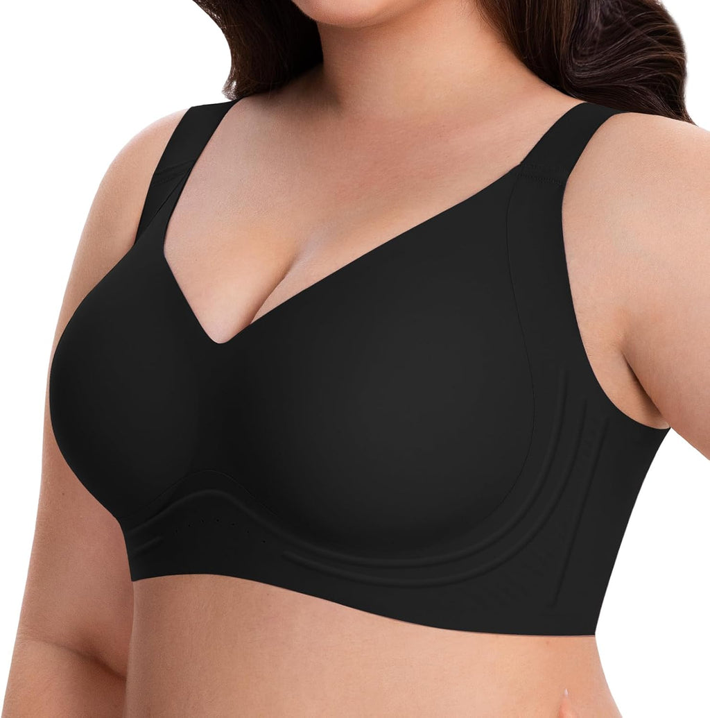 Angelhood Jelly Bras for Women Wireless Plus Size Push Up Support Bralette
