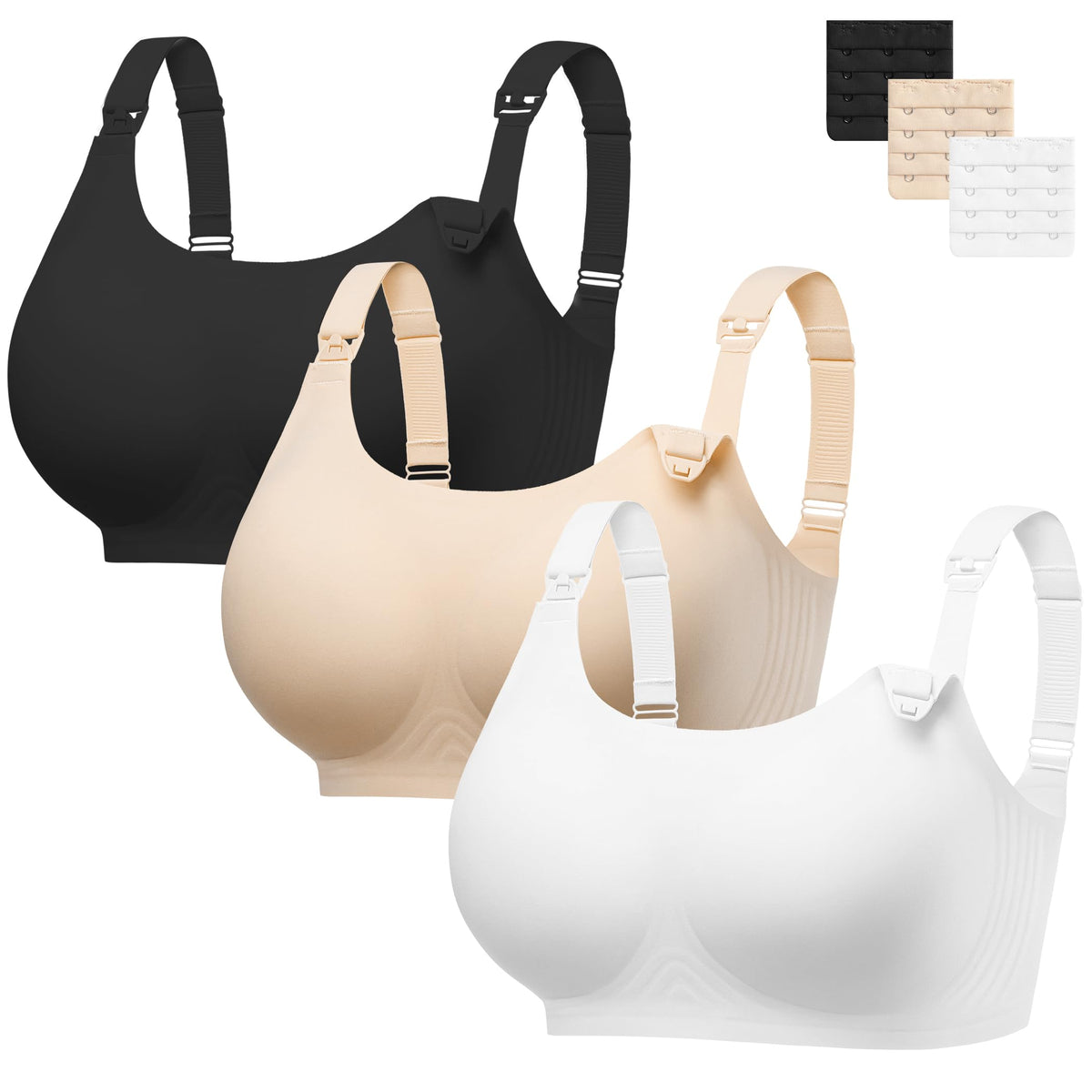 Women Nursing Bras for Breastfeeding Wireless Seamless Push Up Bralettes