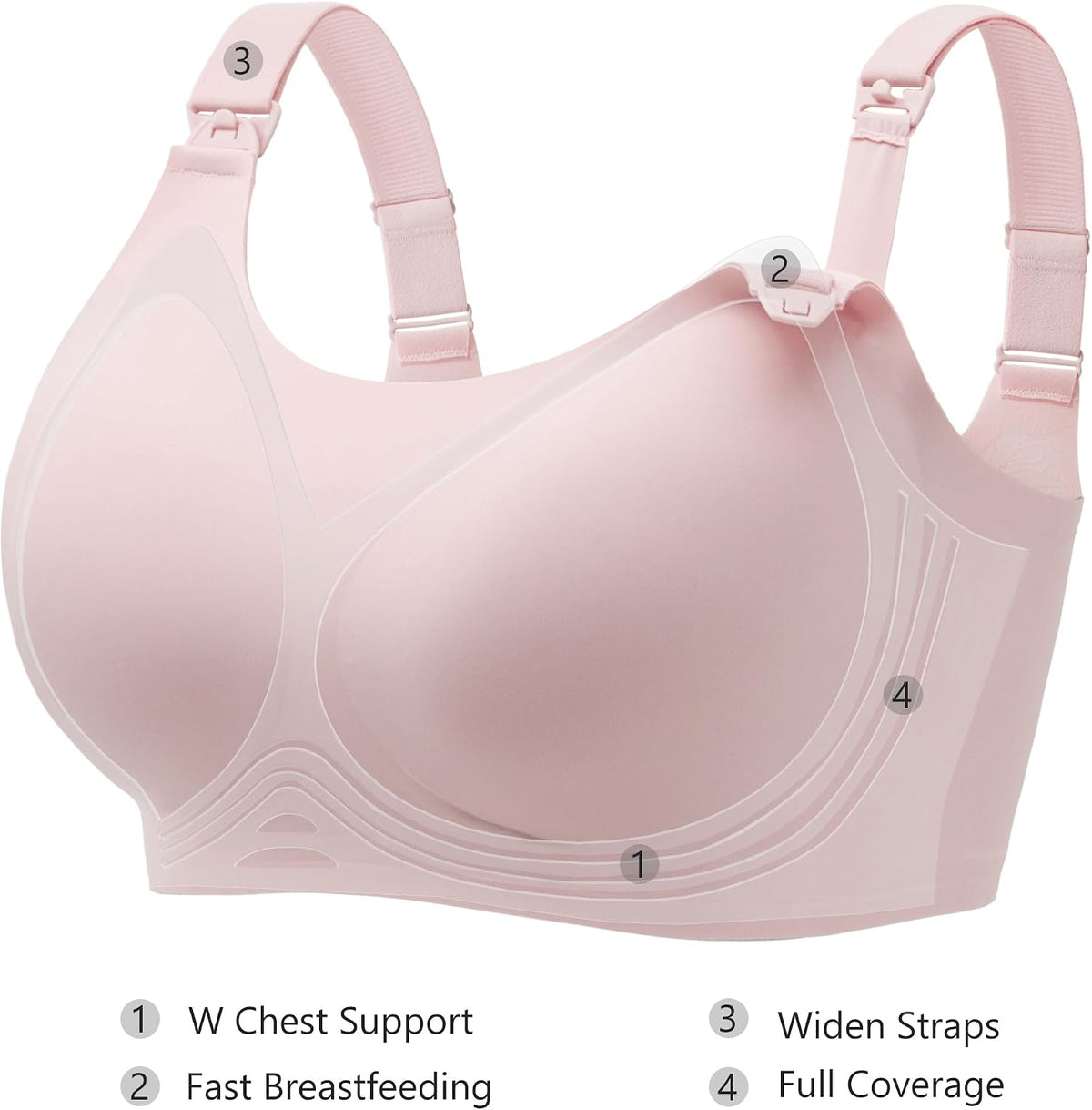 Women Nursing Bras for Breastfeeding Wireless Seamless Push Up Bralettes