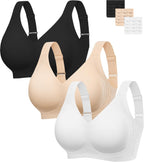 Angelhood Jelly Bras for Women Wireless Plus Size Push Up Support Bralette