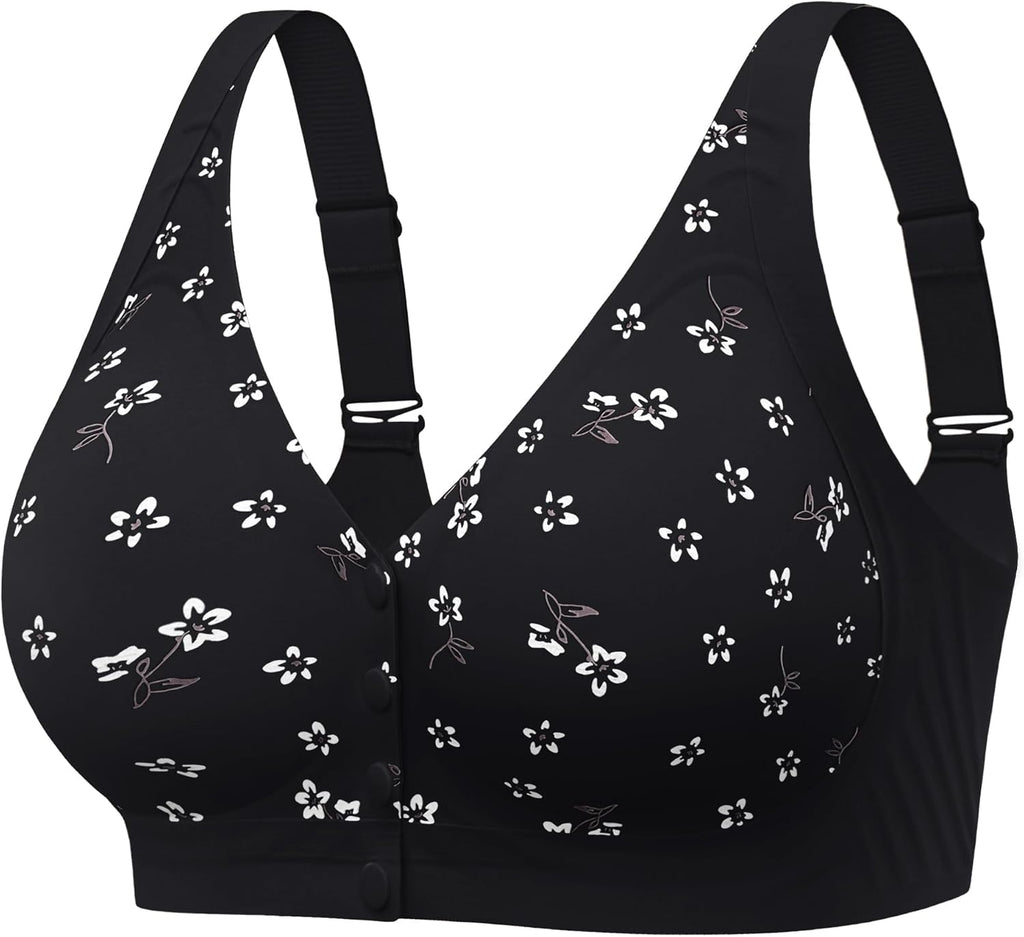 Angelhood Jelly Front Closure Women's Bra Daisy Wireless Surgical Bralettes