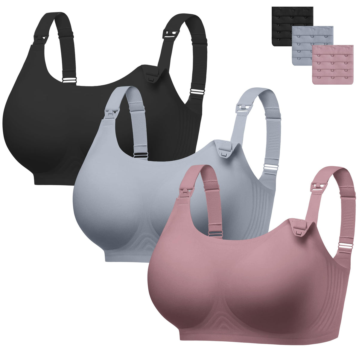 Women Nursing Bras for Breastfeeding Wireless Seamless Push Up Bralettes