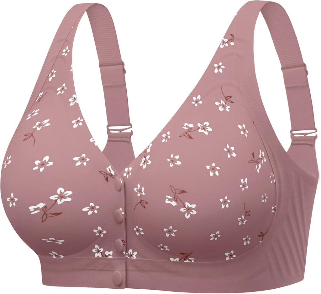 Angelhood Jelly Front Closure Women's Bra Daisy Wireless Surgical Bralettes