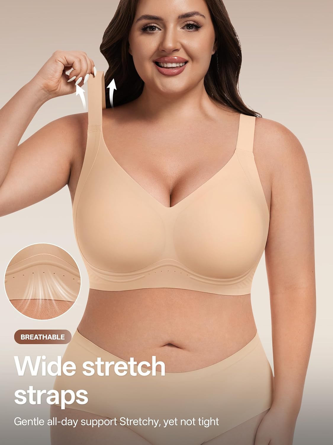 Angelhood Jelly Bras for Women Wireless Plus Size Push Up Support Bralette
