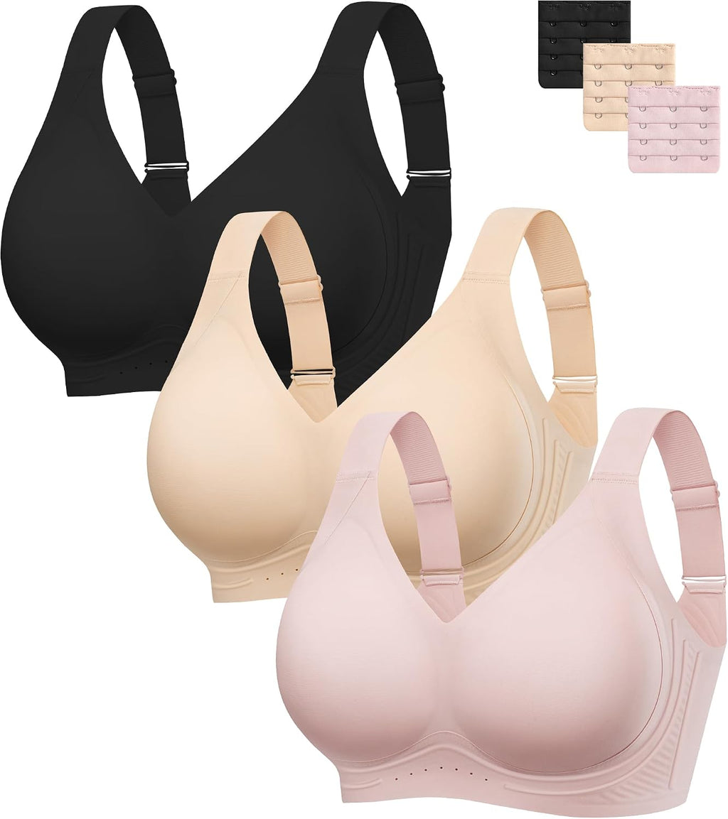 Angelhood Jelly Bras for Women Wireless Plus Size Push Up Support Bralette