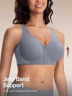 Angelhood 3 Packs Front Closure Jelly Bras for Women Post Surgery Bralettes
