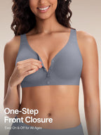 Angelhood 3 Packs Front Closure Jelly Bras for Women Post Surgery Bralettes