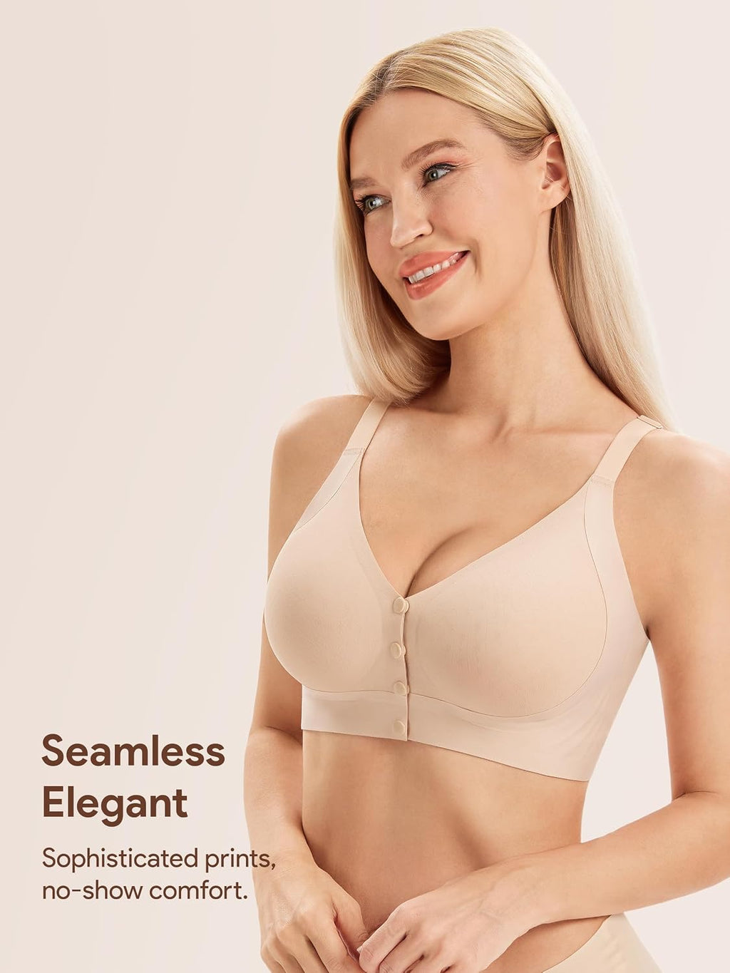 Angelhood Front Closure Bras for Women Seamless Jelly Support Bralette