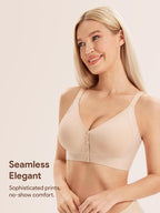Angelhood Front Closure Bras for Women Seamless Jelly Support Bralette