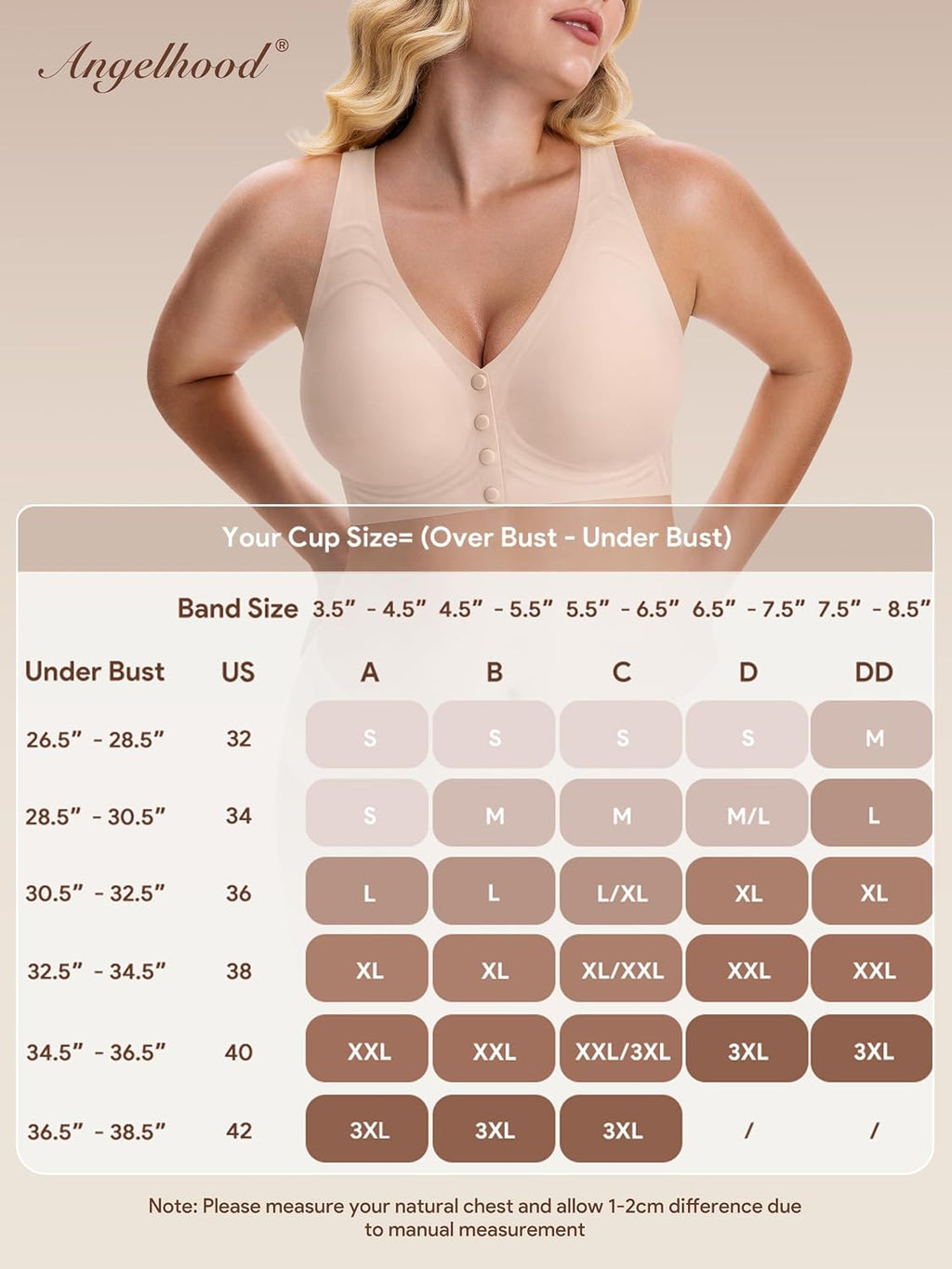 Angelhood 3 Packs Front Closure Jelly Bras for Women Post Surgery Bralettes