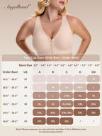 Angelhood 3 Packs Front Closure Jelly Bras for Women Post Surgery Bralettes