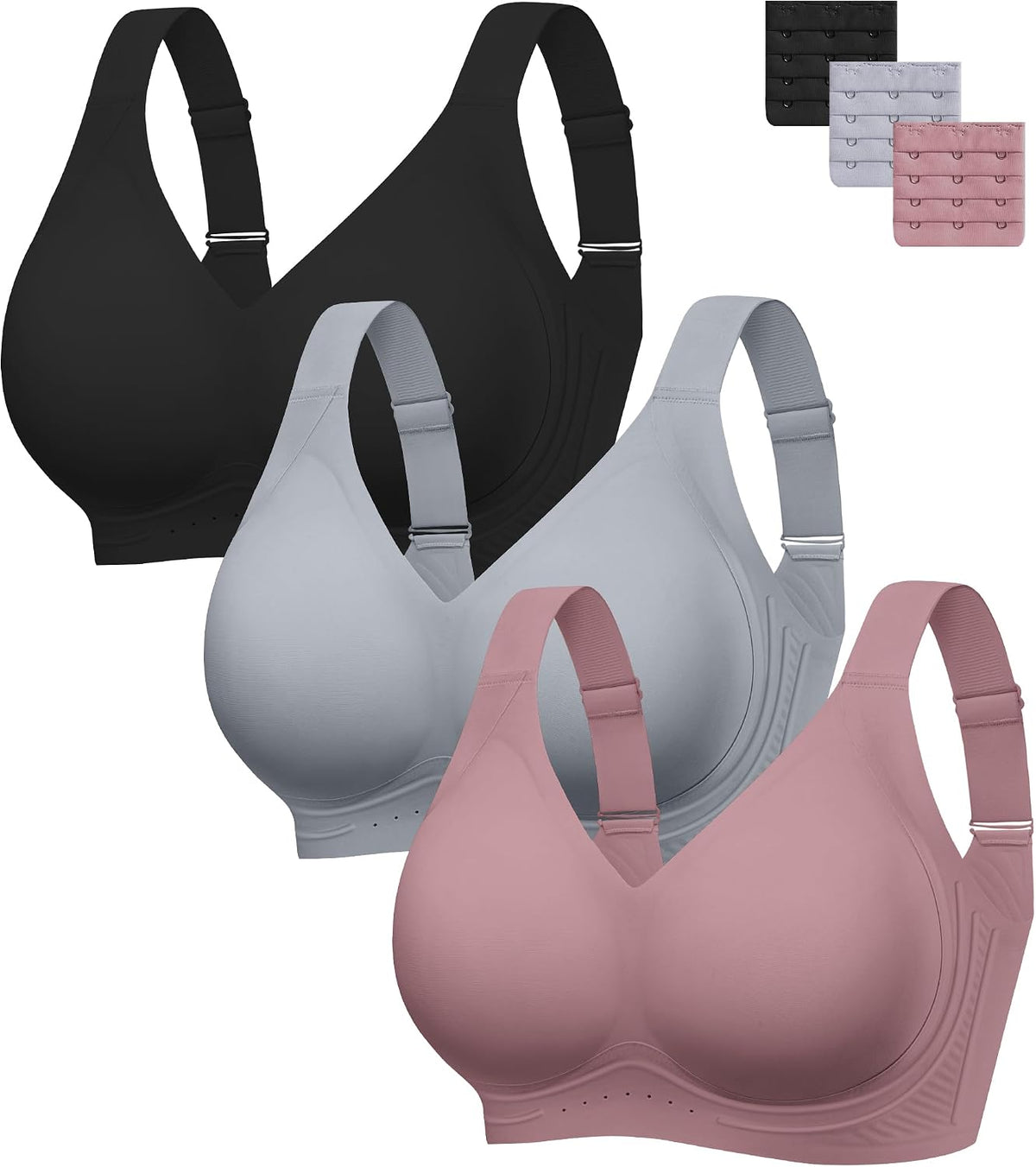 Angelhood Jelly Bras for Women Wireless Plus Size Push Up Support Bralette