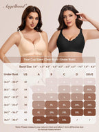 Angelhood Zip Front Closure Jelly Bras for Women Seamless Wirefree Bralette