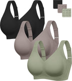 Angelhood Jelly Bras for Women Wireless Plus Size Push Up Support Bralette