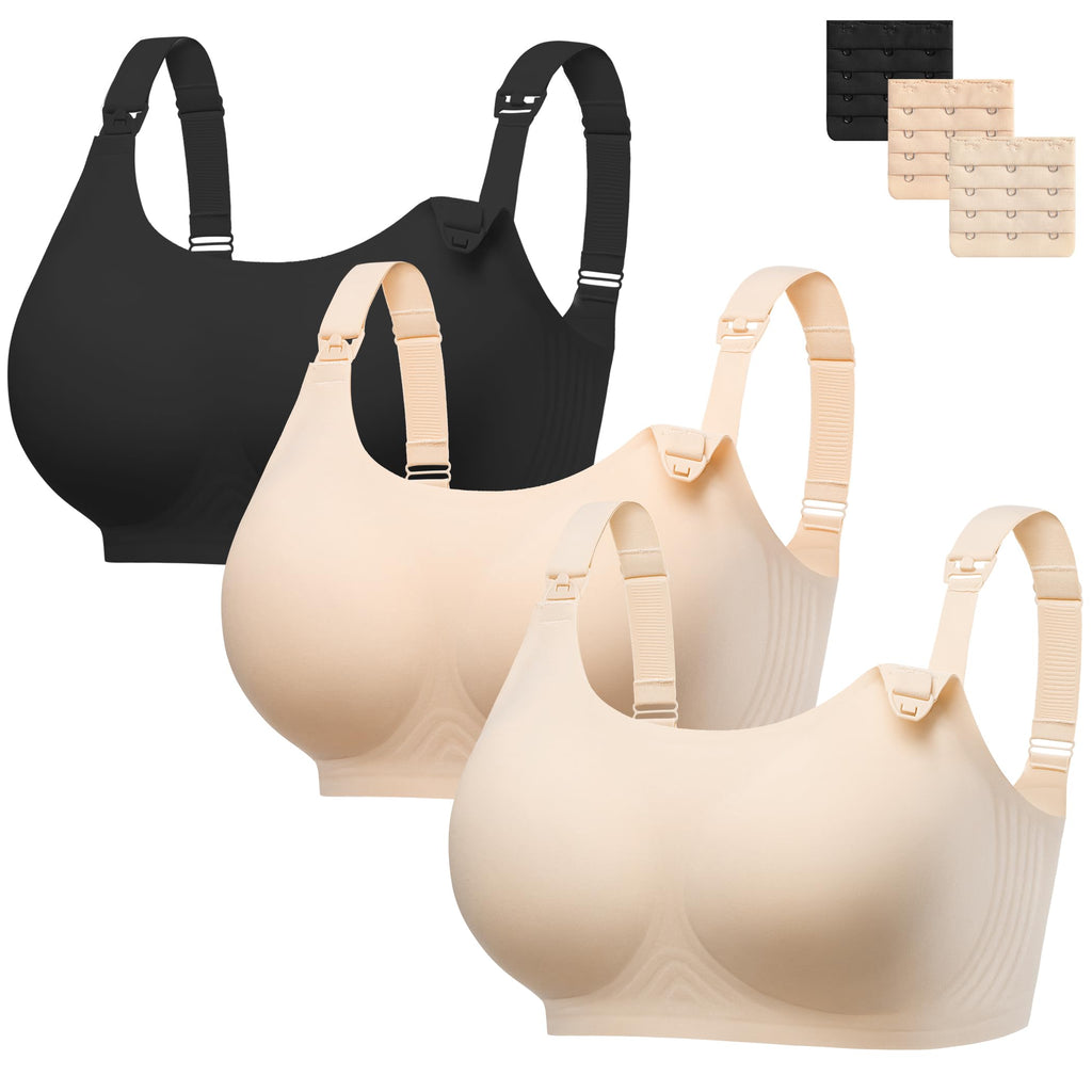 Women Nursing Bras for Breastfeeding Wireless Seamless Push Up Bralettes