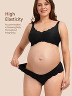 Angelhood 5 Pack Seamless Maternity Underwear, Pregnancy Postpartum Panties