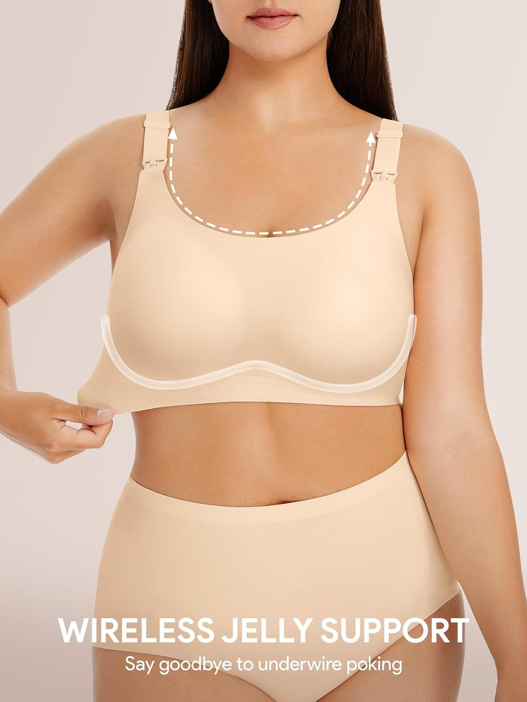 Women Nursing Bras for Breastfeeding Wireless Seamless Push Up Bralettes