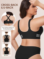 Angelhood Zip Front Closure Jelly Bras for Women Seamless Wirefree Bralette