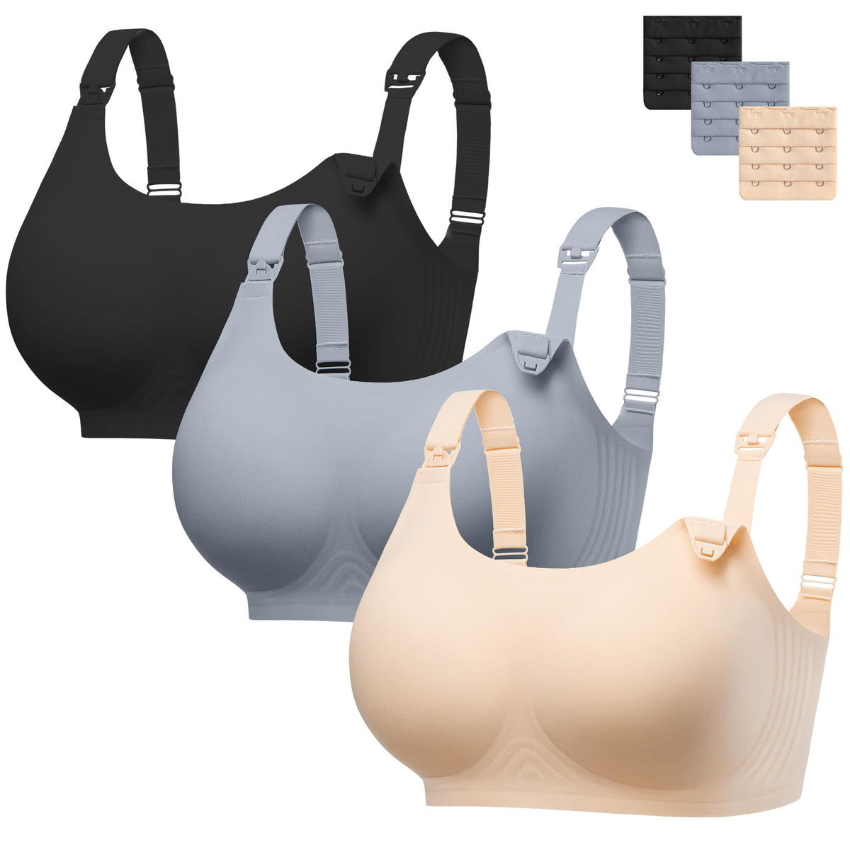 Women Nursing Bras for Breastfeeding Wireless Seamless Push Up Bralettes