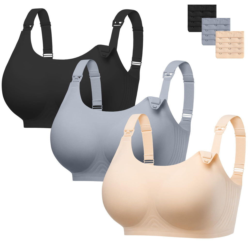 Women Nursing Bras for Breastfeeding Wireless Seamless Push Up Bralettes