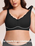 Angelhood Zip Front Closure Jelly Bras for Women Seamless Wirefree Bralette