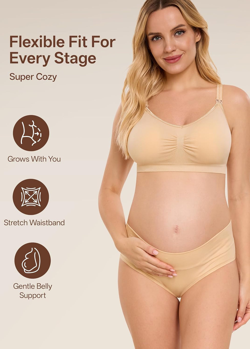 Angelhood Cotton Maternity Underwear for Women Foldable Pregnancy Panties