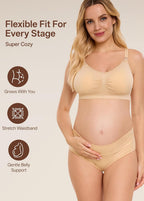 Angelhood Cotton Maternity Underwear for Women Foldable Pregnancy Panties
