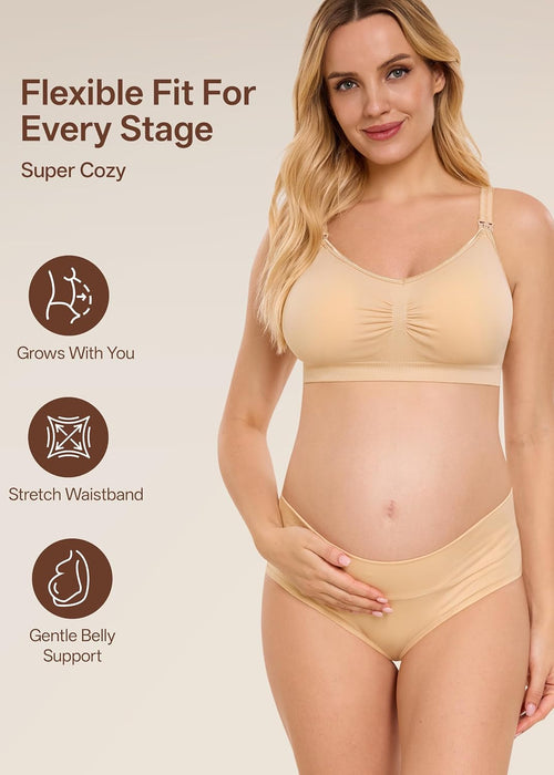 Angelhood Cotton Maternity Underwear for Women Foldable Pregnancy Panties