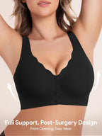 Seamless Front Closure Jelly Bras for Women No Underwire,Push Up Bra
