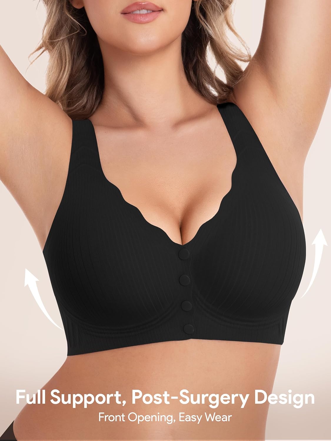 Seamless Front Closure Jelly Bras for Women No Underwire,Push Up Bra