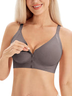 Angelhood Front Closure Bras for Women Seamless Jelly Support Bralette