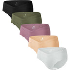 Angelhood 5 Pack Seamless Maternity Underwear, Pregnancy Postpartum Panties