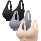 Angelhood 3 Packs Front Closure Jelly Bras for Women Post Surgery Bralettes