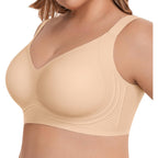 Angelhood Jelly Bras for Women Wireless Plus Size Push Up Support Bralette
